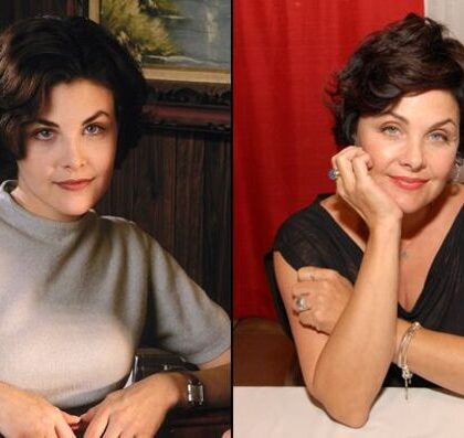 she is the twin peaks star who brought audrey horne to life and became a 90s icon she is 59 years old now do you know who she is Aeft
